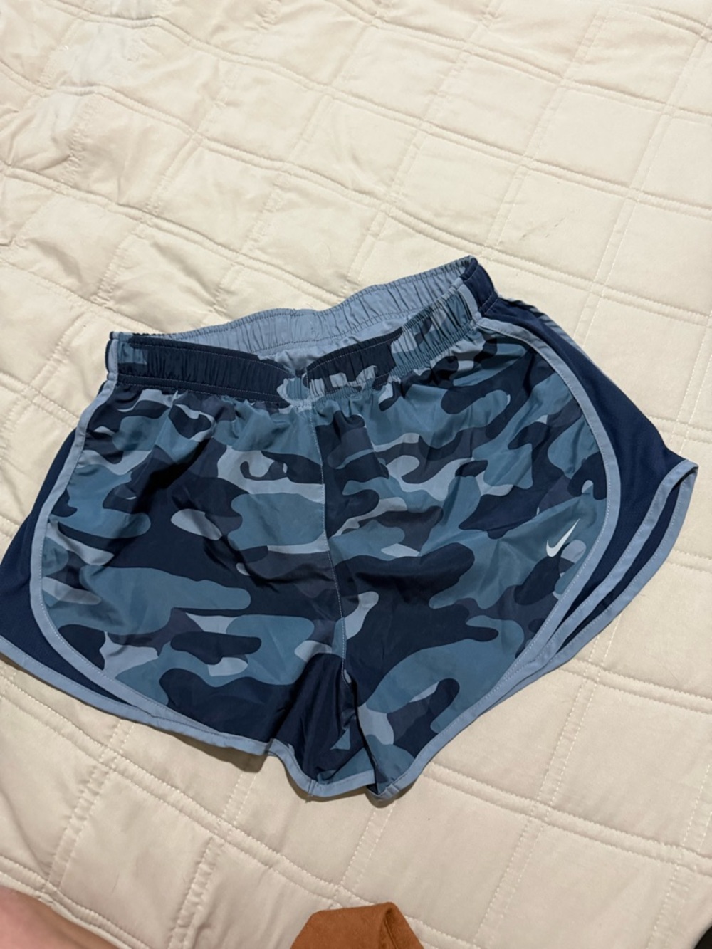 Nike Women's Blue Camo Running Shorts